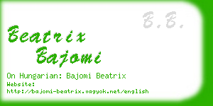 beatrix bajomi business card